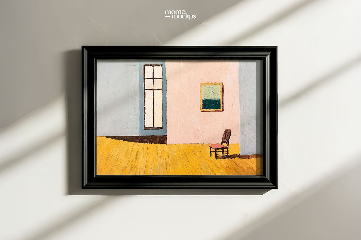 Horizontal Vintage Frame Mockup, a Household Mockup by momomockps (Photo 4 of 13)