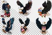 4th of July Eagle Patriotic Clipart, an Illustration by SVGArt (Thumbnail 5 of 9)