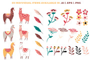 Vector Llama items and patterns, an Object Graphic by Laura Camoe (Thumbnail 2 of 7)