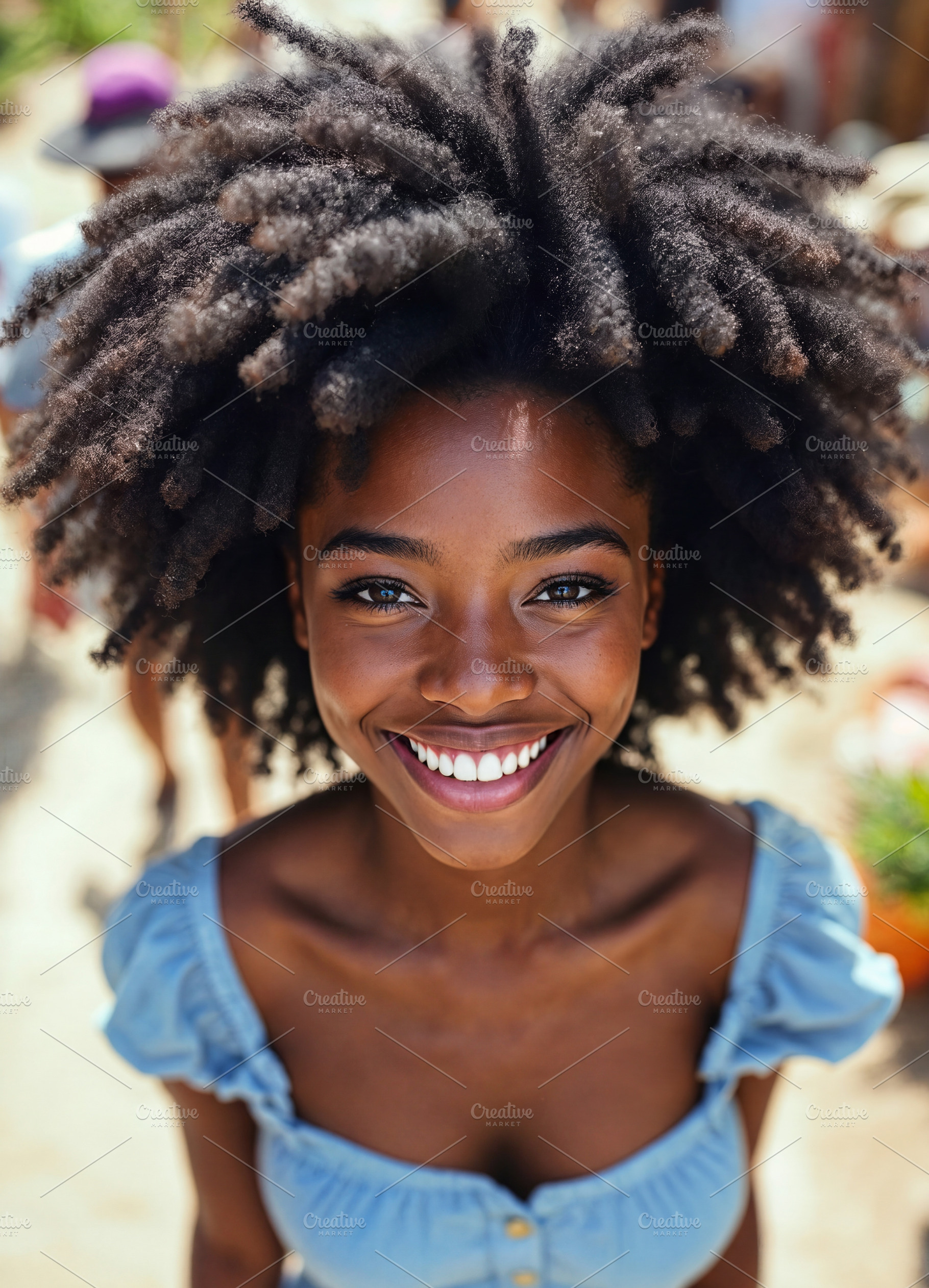 Smiling young black woman, a Person Photo by Volff