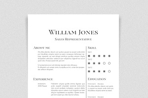 Clean Black Resume, a Resume Template by wavebreak