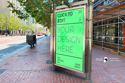 Street Ad Display Mockup, an Advertising Mockup by Voar Mockups