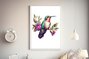 Watercolor Hummingbirds PNG Clipart, a Decorative Illustration by ARTify Illustrations (Thumbnail 6 of 6)