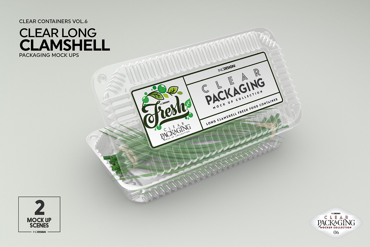Long Clamshell Packaging Mockup, a Packaging Mockup by INCDesign (Photo 10 of 12)