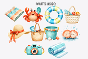 Summer Vacation Clipart, a Decorative Illustration by Anca Digital Vibe (Thumbnail 5 of 9)