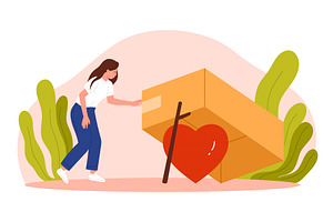 Emotional trap for trusting heart, a Person Illustration by Flashvector