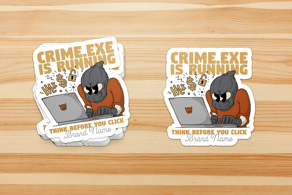 retro hacker mascot using laptop, a Branding & Logo Template by Judsart (Photo 3 of 3)