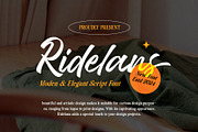 Ridelans - Modern Script, a Script Font by Lettermine (Thumbnail 1 of 10)