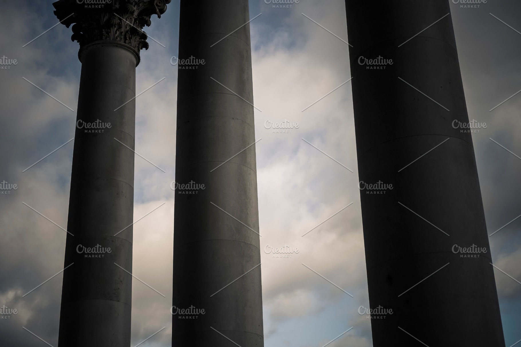 Three pillars, an Abstract Photo by The Image Shop