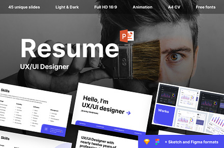 Resume UX/UI Designer - Power Point