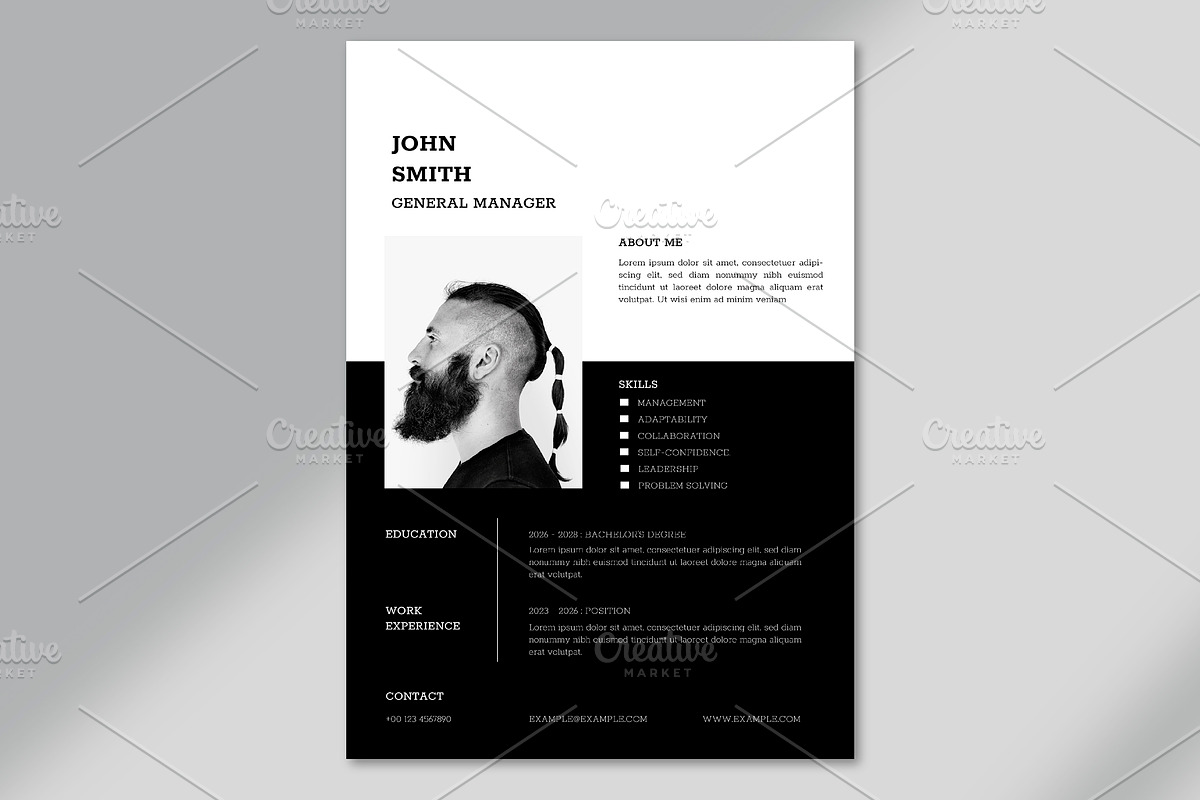 Professional CV editable template, a Resume Template by rawpixel