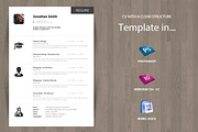 Minimal Curriculum Vitae CV - Resume, a Resume Template by GoodDesignCreation (Thumbnail 1 of 3)
