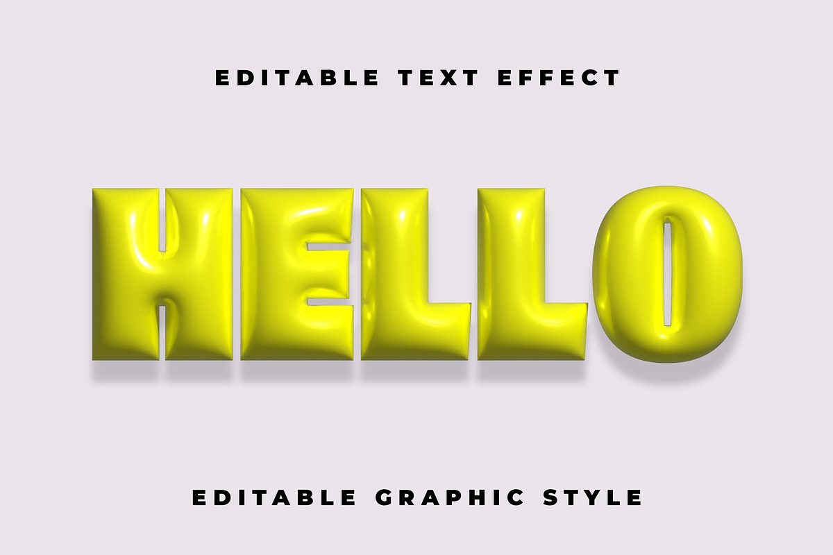 Glossy Balloon 3D Text Effect