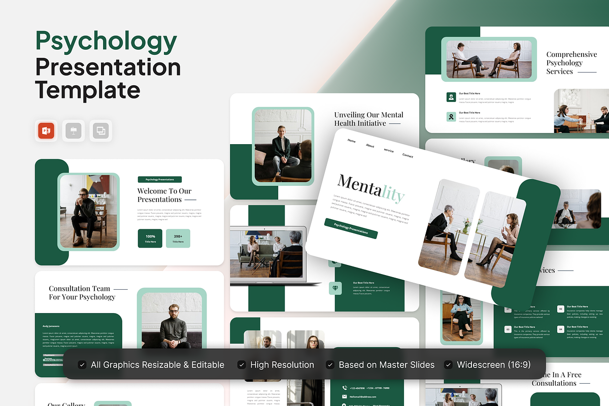 Mentality - Psychology PowerPoint, a Presentation Template by Annora Studio (Photo 1 of 5)