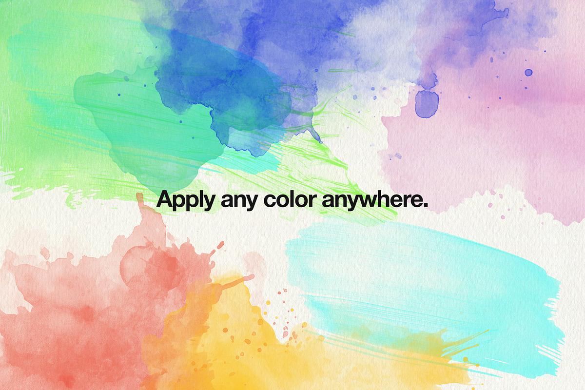 Watercolor Stamp Photoshop Brushes, a Brush Add-On by INTENTFX (Photo 5 of 11)