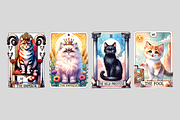 Watercolor Tarot Cat Clipart, an Animal Illustration by HoneyBunnyDigital (Thumbnail 7 of 7)