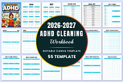 2026–2027 ADHD Cleaning Workbook, a Stationery Template by Shumaya (Thumbnail 1 of 7)