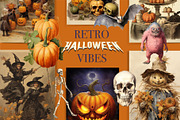 Retro Halloween Vibes, a Seasonal Illustration by PREMIUMVECTOR (Thumbnail 1 of 15)