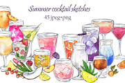 Summer cocktail sketches, a Food Illustration by Watercolor & sketches (Thumbnail 1 of 5)