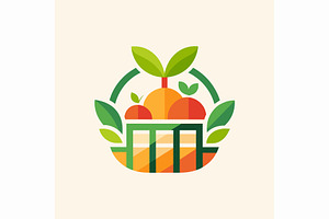 Logo design for a fruit and vegetabl, a Graphic by Iftikhar Alam