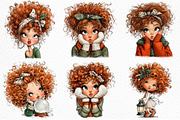 Christmas Fashion Girl Clipart, an Illustration by Craft Nest (Thumbnail 3 of 6)