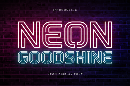 Neon Goodshine - Neon Display Font, a Sans Serif Font by Sronstudio