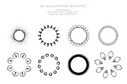 Mandala Illustrator Brushes, a Brush Add-On by Vector Vendor (Thumbnail 2 of 5)