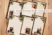 Vintage Christmas Recipe Pages Set, a Stationery Template by V Design Creator (Thumbnail 7 of 9)