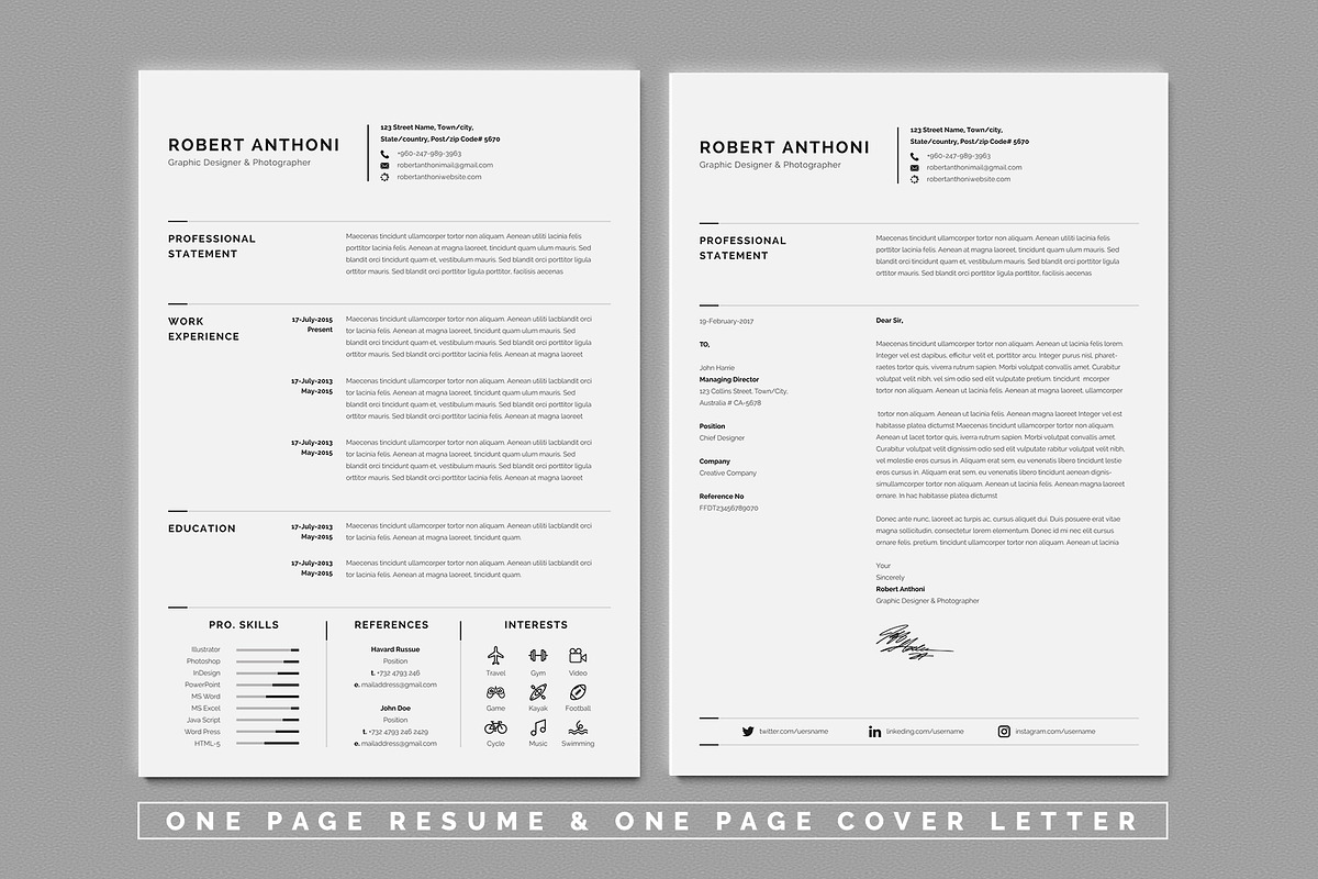 Clean Resume/CV, a Resume Template by White Graphic (Photo 2 of 3)