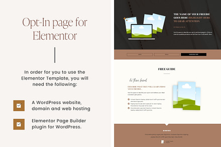Opt-In Page Template For Elementor, a Landing Page Template by Brand & Palms