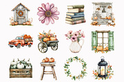 Boho Autumn Clipart, an Illustration by Design Market (Thumbnail 2 of 5)