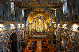 Interior of San Francisco church in Quito, Ecuador, an Architecture Photo by GoodGoods