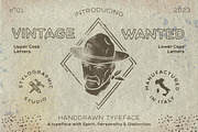Vintage wanted Font hand-drawn style, a Handwritten Font by Stylographic (Thumbnail 1 of 4)
