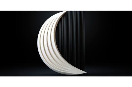 A white sculpture on a black, an Abstract Photo by tilialucida
