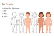 Toddler Fashion Croquis Bundle, a Person Illustration by Shorena Fashion Draws (Thumbnail 7 of 13)
