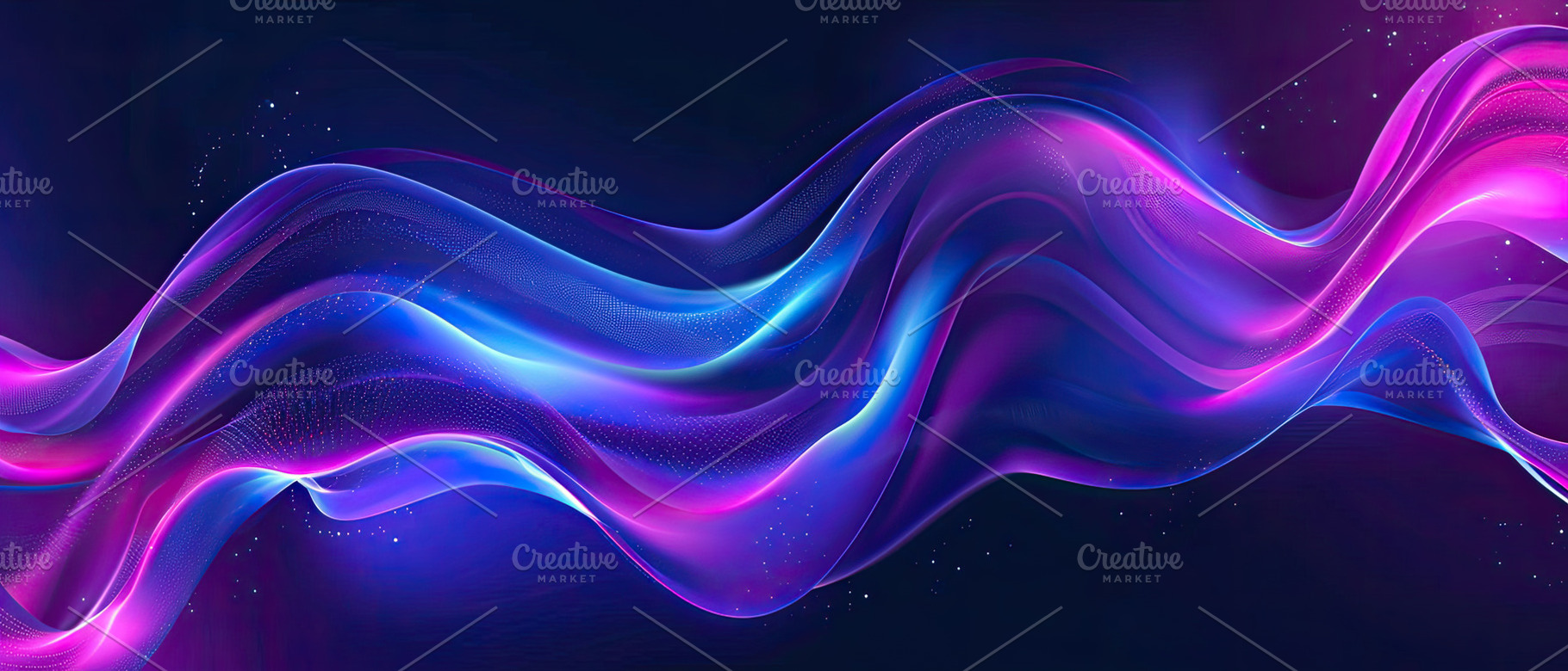 A digital abstract with flowing wave, a Photo by LOGOCREATIVE