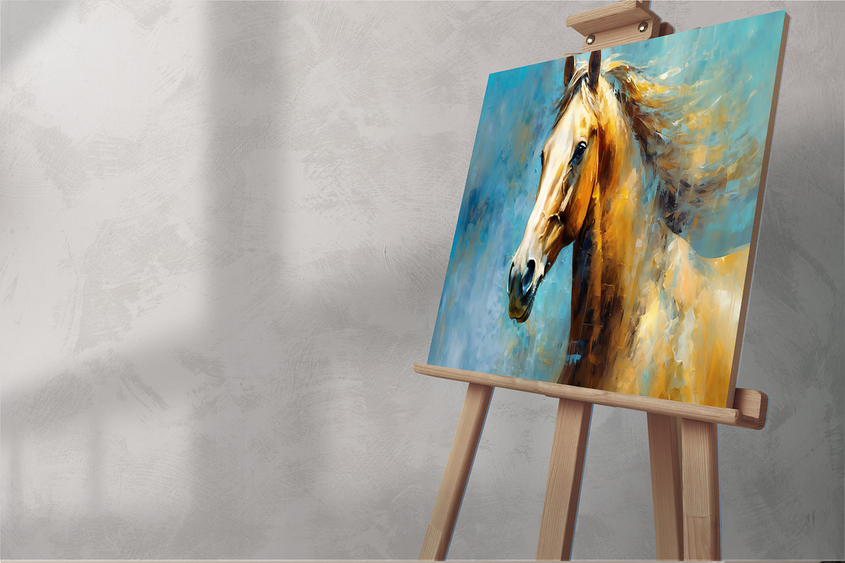 Collection of oil painting horses, a Decorative Illustration by fei long (Photo 4 of 10)