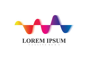 Sound waves vector illustration logo, a Templates & Theme by LOGOCREATIVE