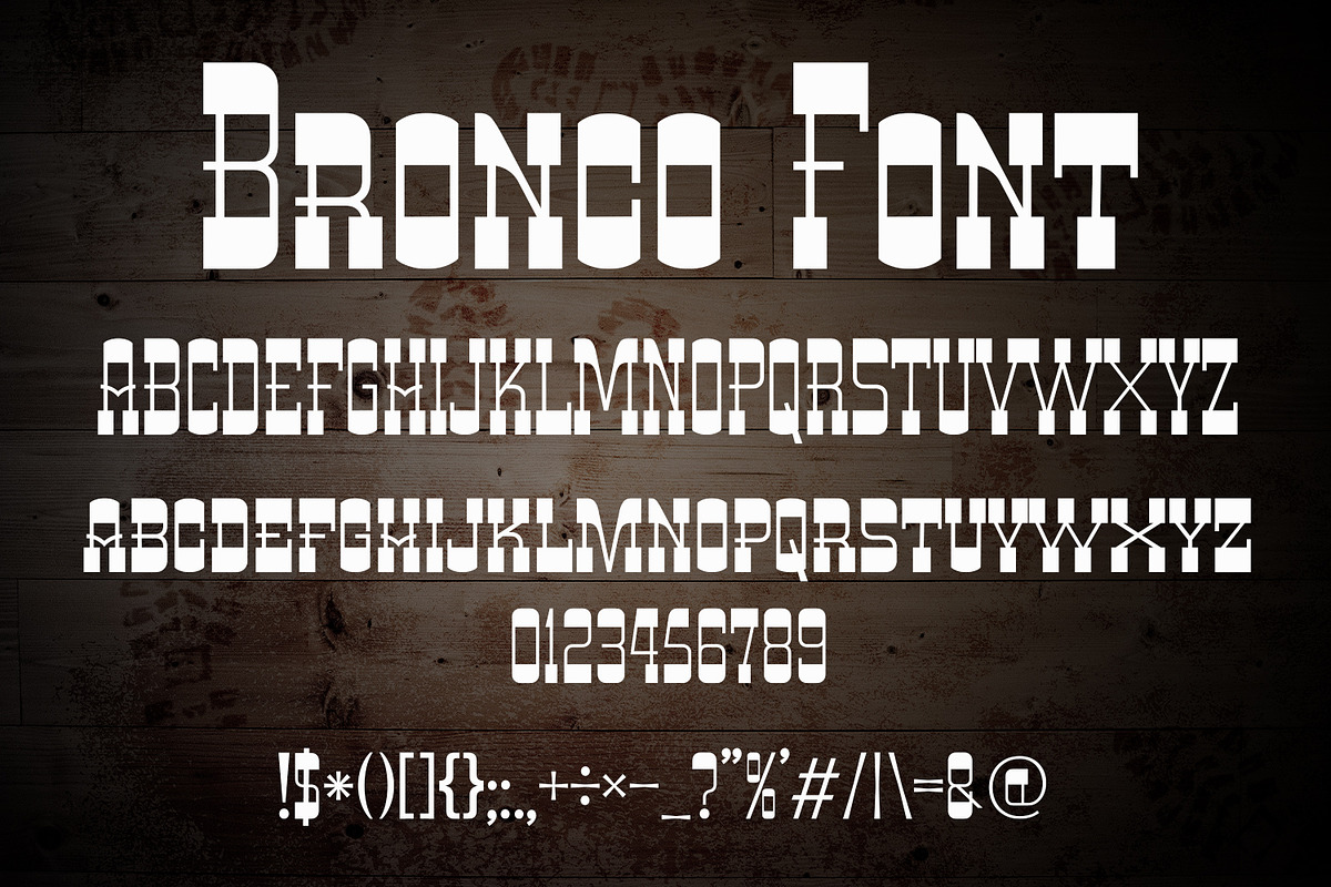 Bronco - Vintage Western Cowboy Font, a Slab Serif Font by OWPictures (Photo 10 of 10)