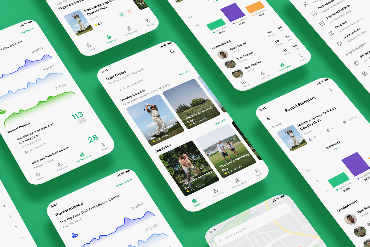 Golf Club , Golfing Course Game App, an App Template by nagaredesignstudio (Photo 1 of 2)