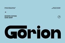 Gorion Modern Grotesk Sans Font