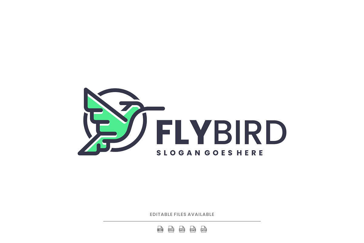Modern Line Art Fly Bird Logo Design, a Branding & Logo Template by Artnivora.Std (Photo 1 of 4)