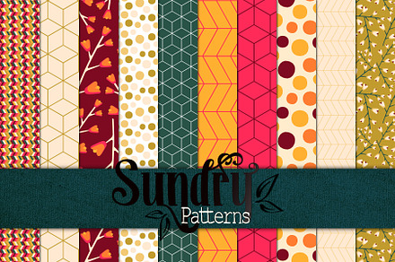 10 seamless patterns vector
