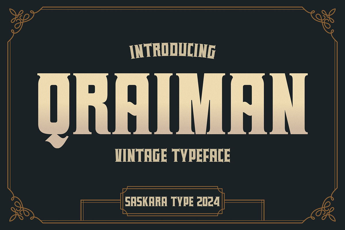 Qraiman, a Serif Font by saskaratype (Photo 1 of 6)