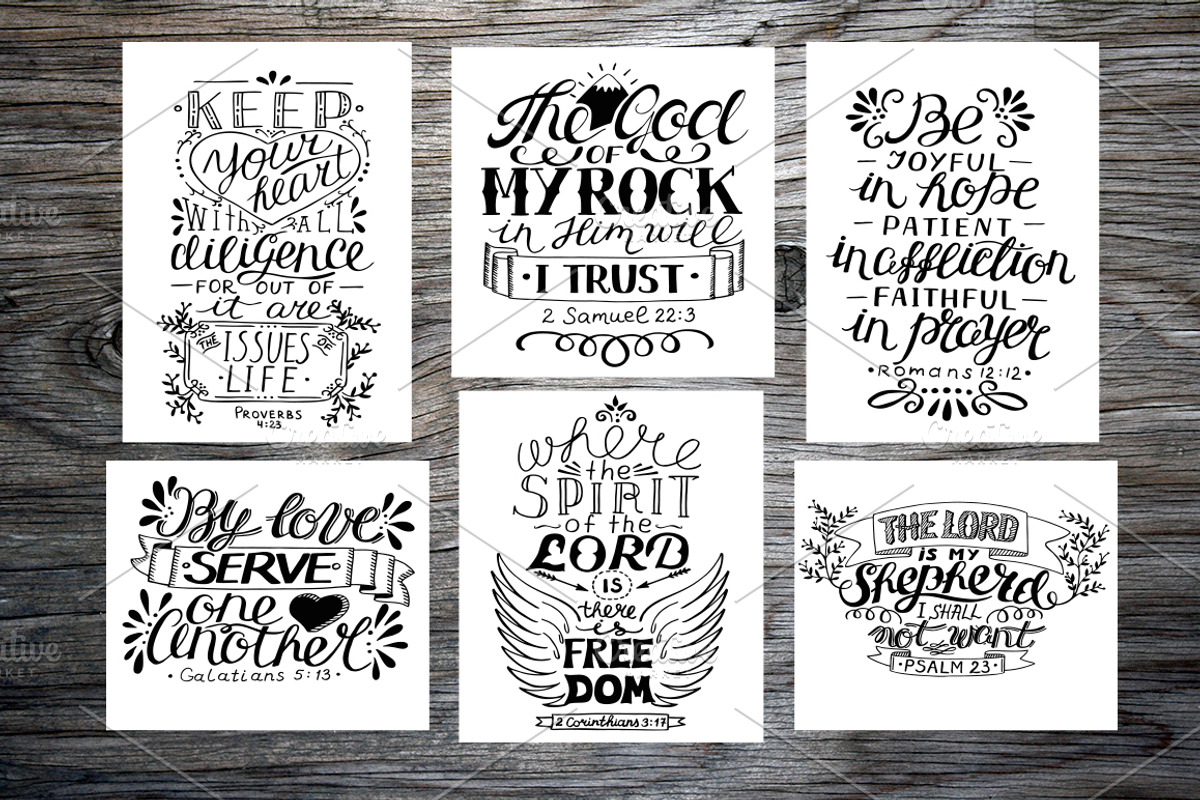 6 GREAT BIBLE VERSES part 3, an Illustration by Ola-la-la (Photo 2 of 10)