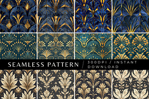 12 Lydia's Art Deco Seamless Pattern, a Pattern Graphic by Inknfolly