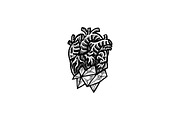 Human Heart | Tattoo Style, an Education Illustration by Design by sebrodbrick (Thumbnail 9 of 11)
