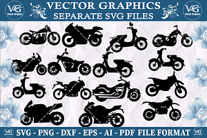 Motor bike  SVG vector bundle