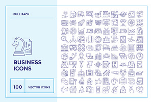 Business Line Icon Set