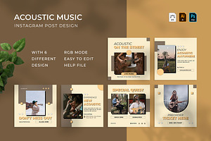 Acoustic Music - Instagram Post, a Print Template by VUNIRA